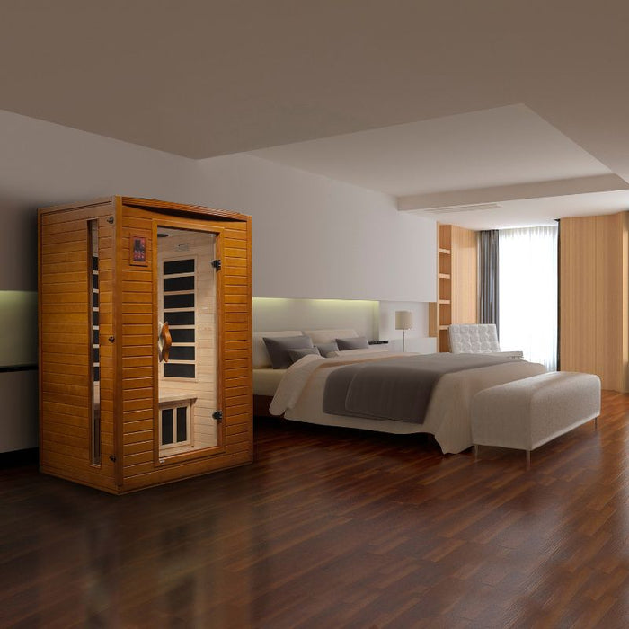 Dynamic Versailles Elite Ultra Low EMF Sauna DYN-6202-03 Elite lifestyle bedroom install