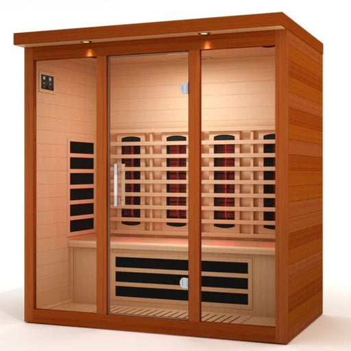 Dynamic Vila Grande Full Spectrum Near Zero EMF Sauna DYN-6415-03 FS front left angle view