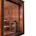 Golden Designs Bergen Traditional Outdoor Sauna GDI-8206-01 close up glass door corner