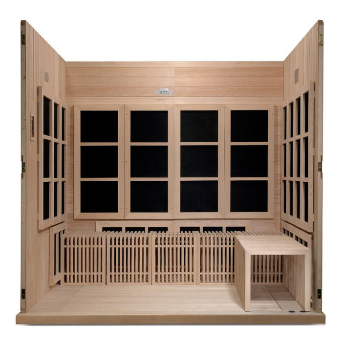 Golden Designs Catalonia Near Zero EMF Sauna GDI-6880-02 interior bench installed