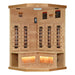 Golden Designs Corner Near Zero EMF Sauna GDI-8035-03 interior corner view