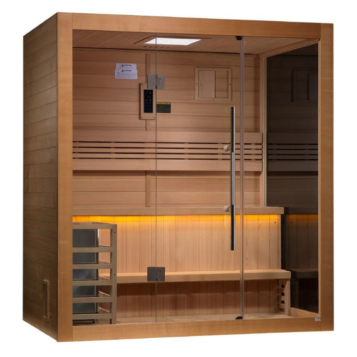 Golden Designs Forssa Edition Traditional Sauna GDI-7203-01 angled right view