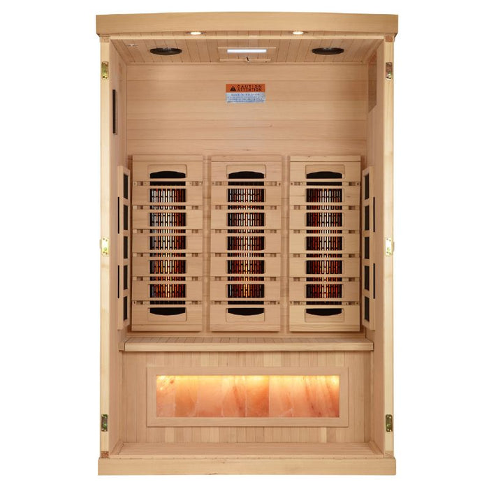 Golden Designs Full Spectrum Near Zero EMF Sauna GDI-8020-03 interior view