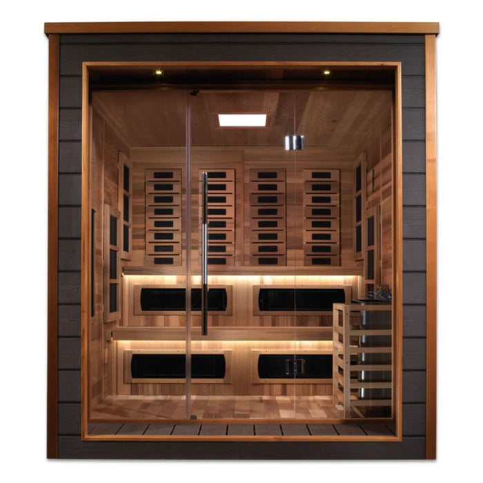 Golden Designs Karlstad Hybrid Outdoor Sauna GDI-8226-01 front view