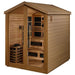 Golden Designs Kaskinen Hybrid Outdoor Sauna GDI-8526-01 angled front view
