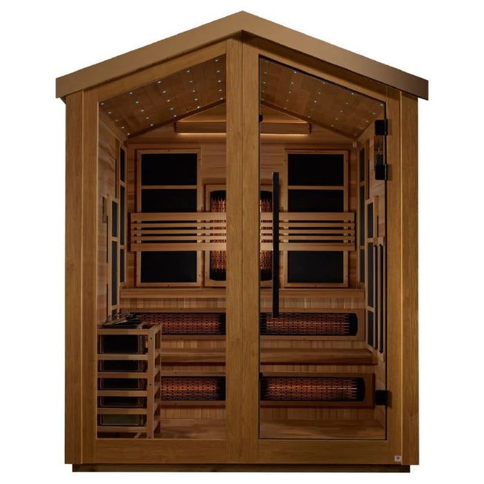 Golden Designs Kaskinen Hybrid Outdoor Sauna GDI-8526-01 front view