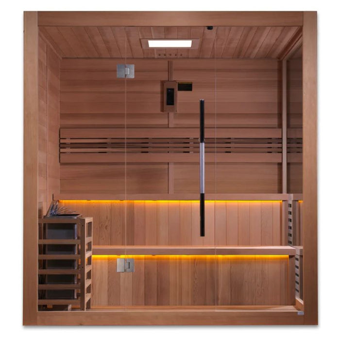 Golden Designs Kuusamo Edition Traditional Sauna GDI-7206-01 front view