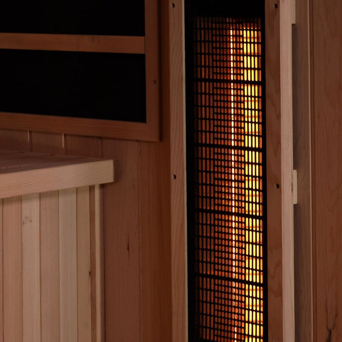 Golden Designs Near Zero EMF Sauna GDI-8040-03 near infrared heater side wall
