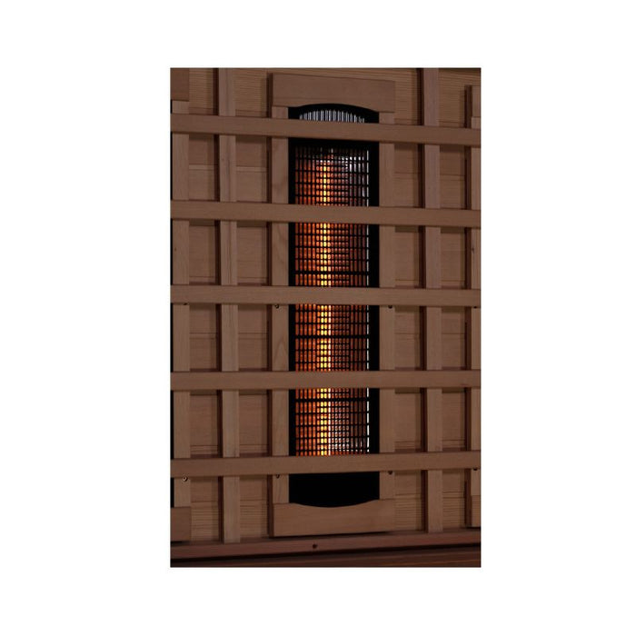 Golden Designs Near Zero EMF Sauna GDI-8230-01 full spectrum heater closeup