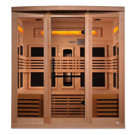 Golden Designs Near Zero EMF Sauna GDI-8260-01 front glass door view