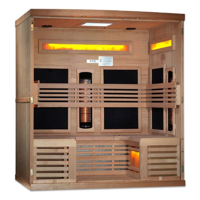 Golden Designs Near Zero EMF Sauna GDI-8260-01 interior bench layout
