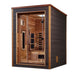 Golden Designs Nora Hybrid Outdoor Sauna GDI-8222-01 angled front exterior view