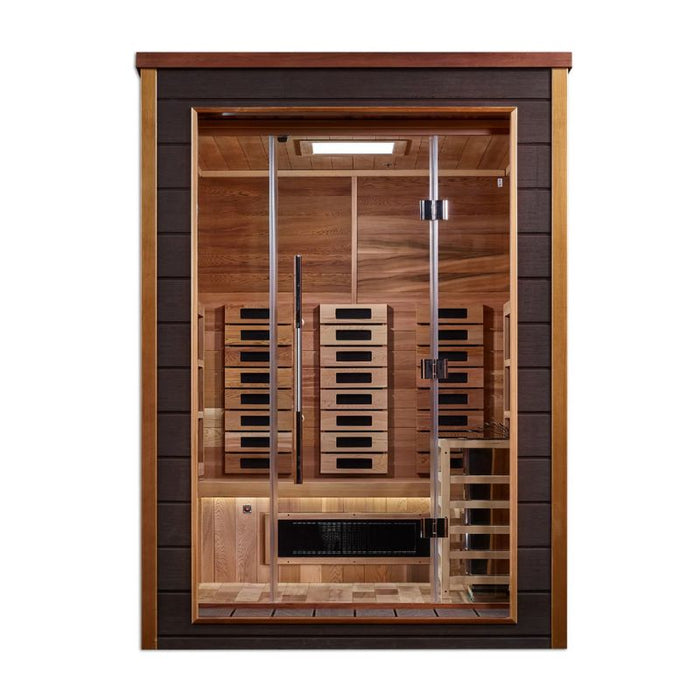 Golden Designs Nora Hybrid Outdoor Sauna GDI-8222-01 front view