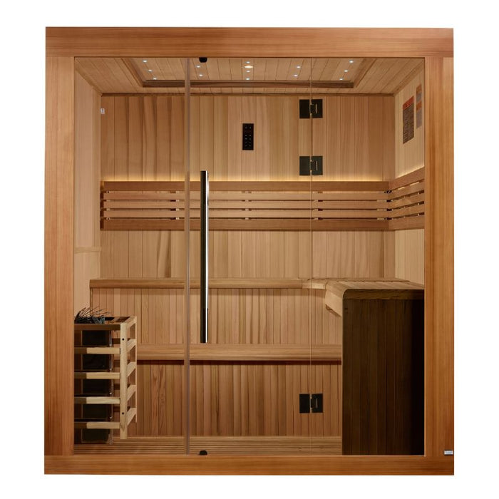 Golden Designs Osla Edition Traditional Sauna GDI-7689-02 front interior view