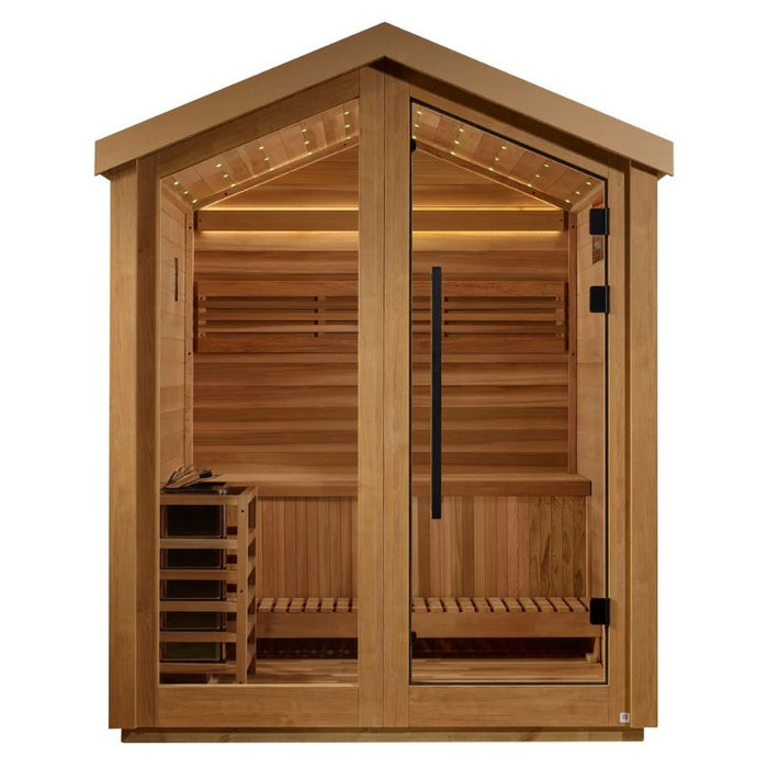 Golden Designs Savonlinna Traditional Outdoor Sauna GDI-8503-01 front view