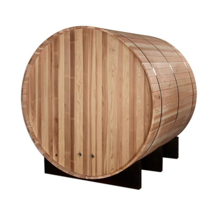 Golden Designs Arosa 4-Person Barrel Traditional Sauna GDI-B004-01 rear view