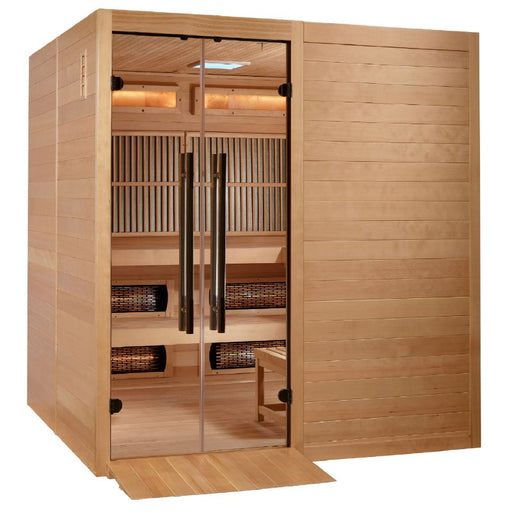 Golden Designs Toledo Hybrid Sauna GDI-8360-01 angled front view