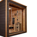 Golden Designs Visby Hybrid Outdoor Sauna GDI-8223-01 close up glass door corner