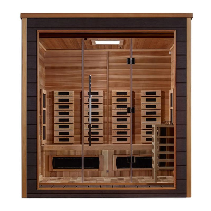 Golden Designs Visby Hybrid Outdoor Sauna GDI-8223-01 front view