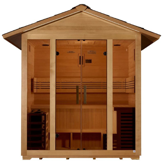 Golden Designs Vorarlberg Traditional Outdoor Sauna GDI-8105-01 front view