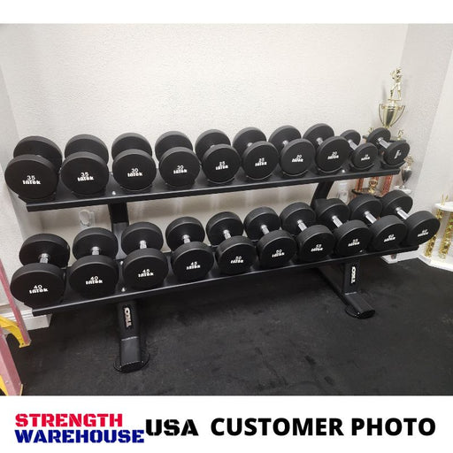 Intek Armor Urethane Dumbbell Pairs in Home Gym