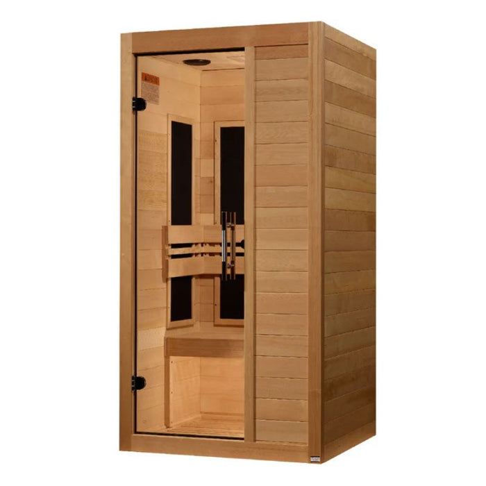 Maxxus S-Line Elite 1-Person Ultra Low EMF Yoga Sauna front right angle view