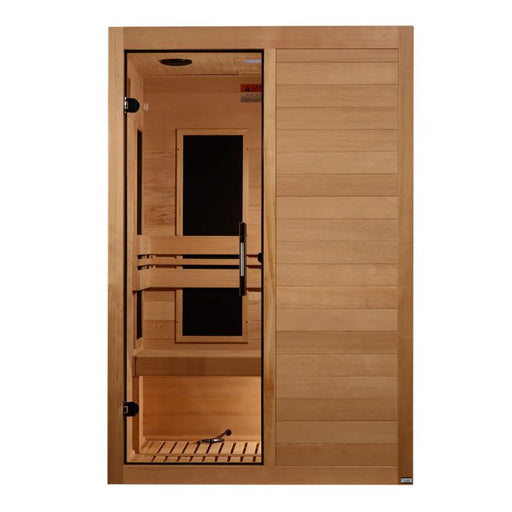 Maxxus S-Line Elite 2-Person Ultra Low EMF Yoga Sauna front view