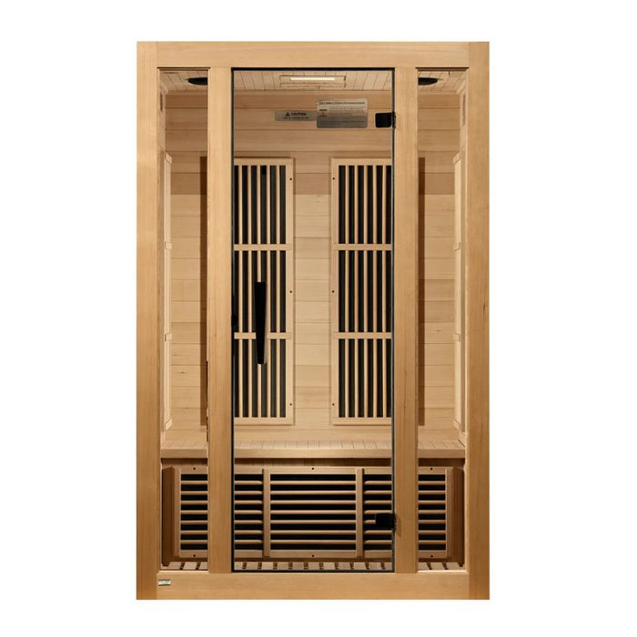 Maxxus Seattle Infrared Sauna MX-J206-01-ZF straight front glass door
