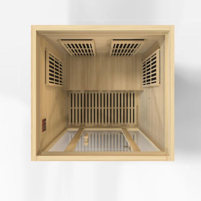 Maxxus Seattle Infrared Sauna MX-J206-01-ZF top down bench layout