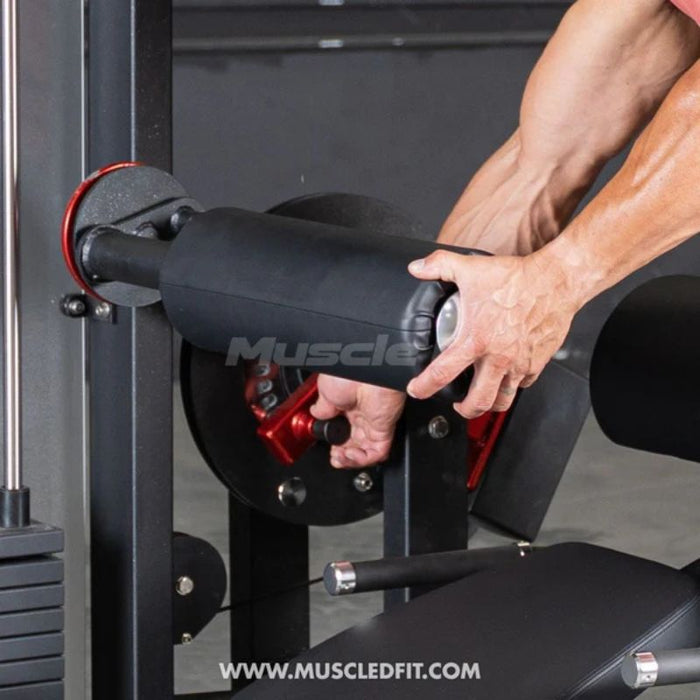 Muscle D Classic V2 Back Ab roller pad adjustment closeup