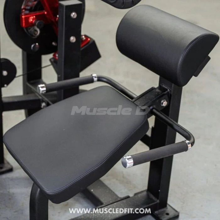 Muscle D Classic V2 Back Ab seat and hand grips closeup