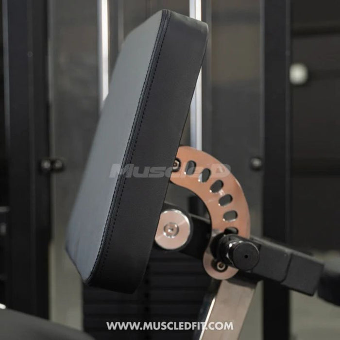 Muscle D Classic V2 Leg Extension Curl back pad cam detail