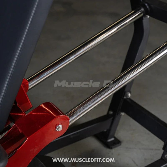Muscle D Classic V2 Leg Press rail system closeup