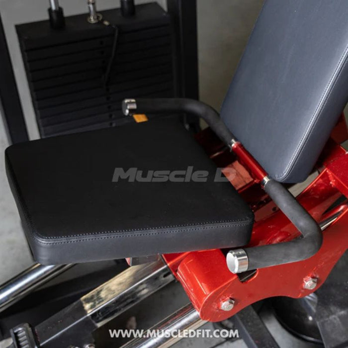 Muscle D Classic V2 Leg Press seat and handle detail