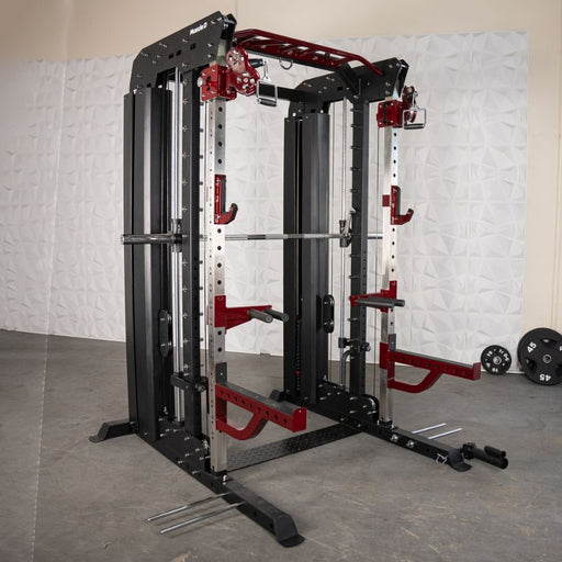 Muscle D Megatron 2 Stack Gym with Red Accents