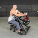 Muscle D Power Leverage V2 Biceps Preacher Curl male full extension position