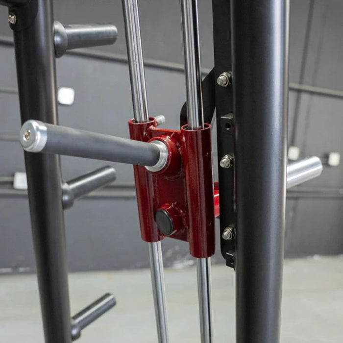 Muscle D Power Leverage V2 Convergent Bench Plate Holder Closeup