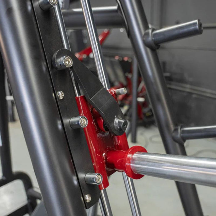 Muscle D Power Leverage V2 Convergent Bench Safety Hook Detail