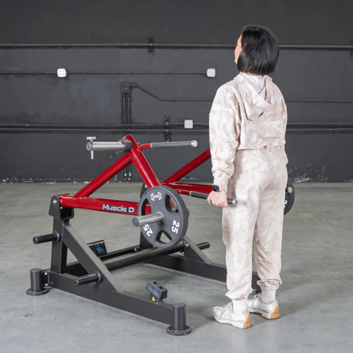 Muscle D Power Leverage V2 Deadlift Shrug female shrug demo