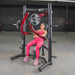 Muscle D Power Leverage V2 Decline Chest Press Female Start Position
