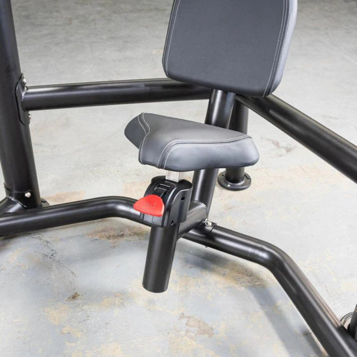 Muscle D Power Leverage V2 Decline Chest Press Seat Adjustment Detail