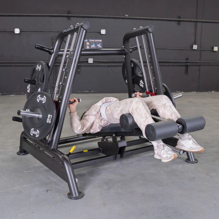 Muscle D Power Leverage V2 Decline Convergent Bench Female Decline Press Bottom Position