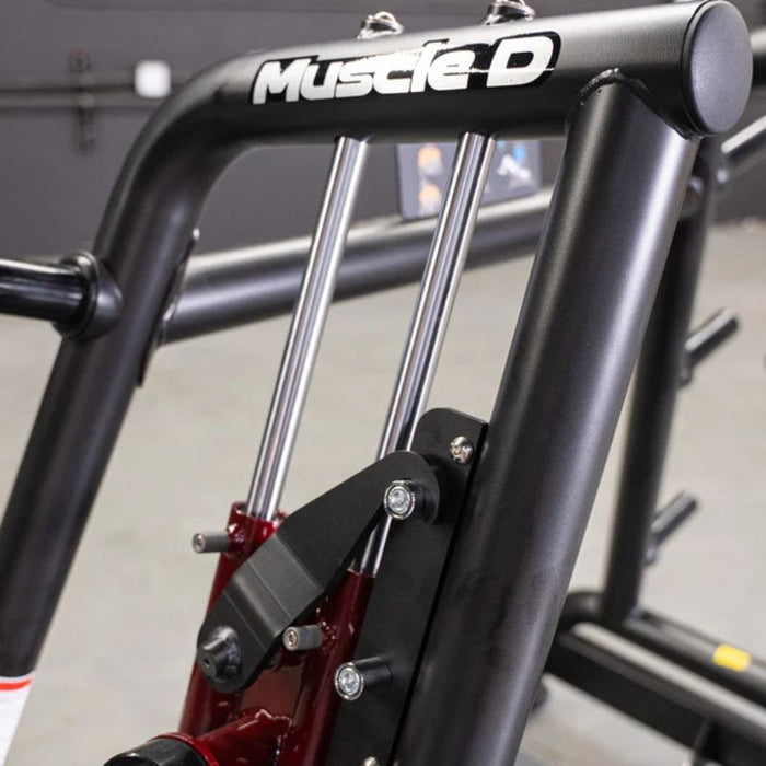 Muscle D Power Leverage V2 Decline Convergent Bench Frame Top Logo