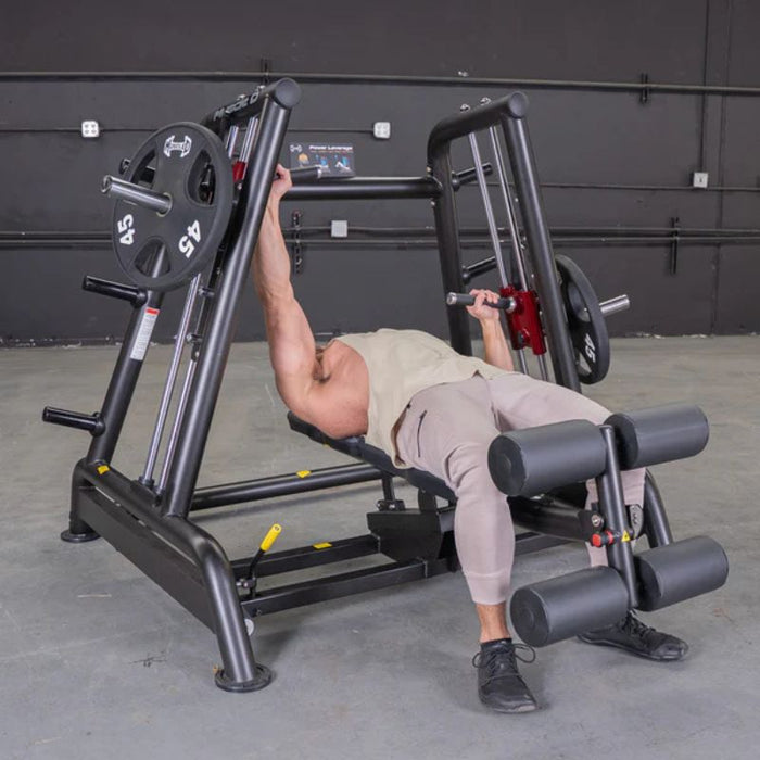 Muscle D Power Leverage V2 Decline Convergent Bench Male Decline Press Angle View