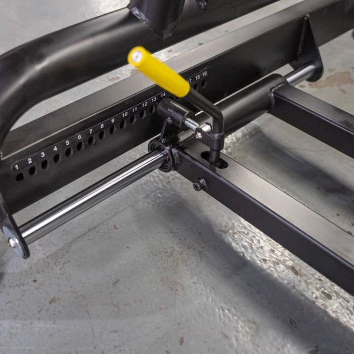 Muscle D Power Leverage V2 Decline Convergent Bench Plate Holder Detail