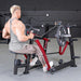 Muscle D Power Leverage V2 Dual Hinge Seated Row male athlete contraction