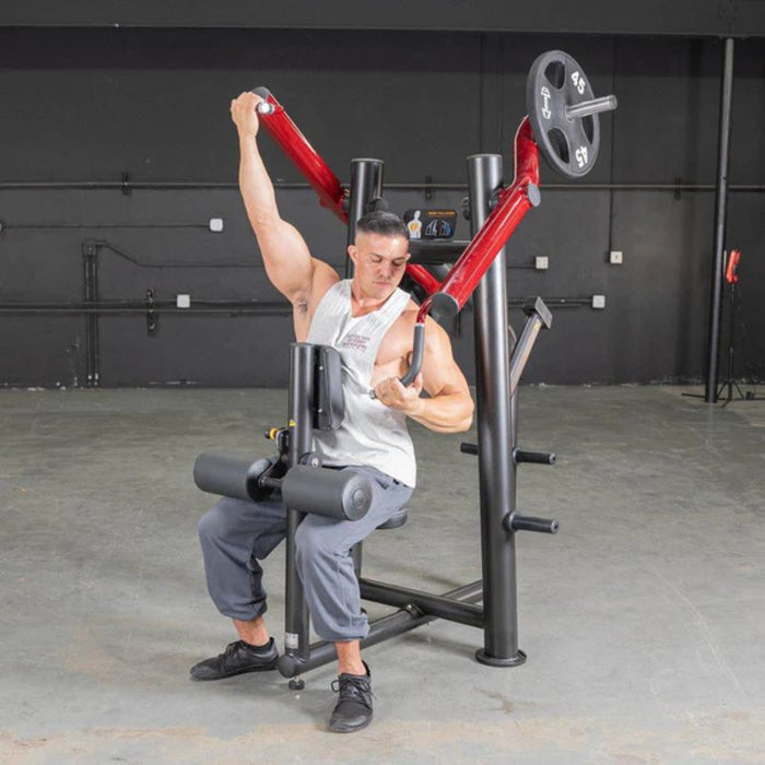 Muscle D Power Leverage V2 Front Lat Pulldown male single arm rep