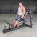 Muscle D Power Leverage V2 Hack Squat Calf male calf raise press position