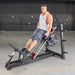 Muscle D Power Leverage V2 Hack Squat Calf male calf raise start position