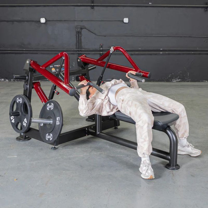 Muscle D Power Leverage V2 Horizontal Chest Press Female Close Grip Start